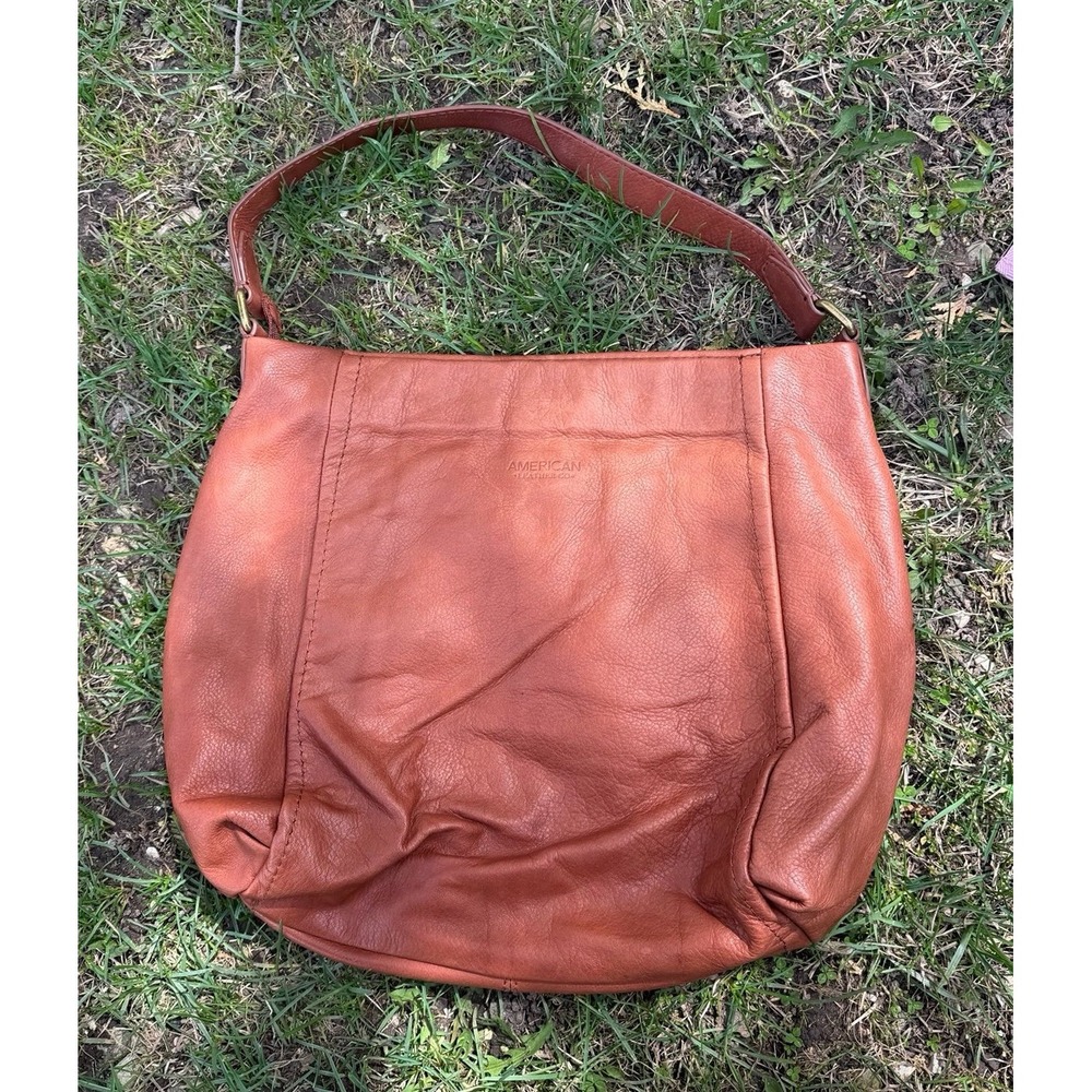 American Leather Co Brown Leather Hobo Shoulder Bag Slouchy Boho Purse